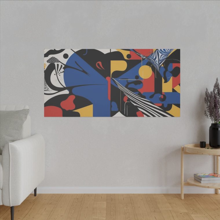 Dynamic Abstract Expression Modern Art with Bold Colors Geometric Fusion - Image 27