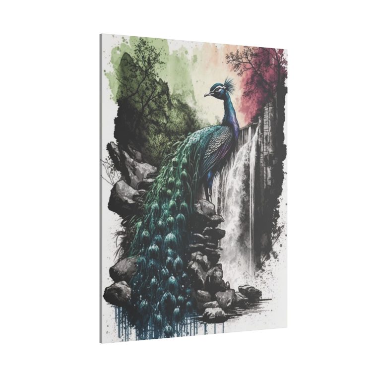 Watercolor Painting of a Beautiful Peacock Elegance in Art - Image 6