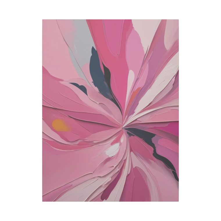 Elegant Flow Modern Abstract Oil Painting in Soft Pink Tones - Image 5
