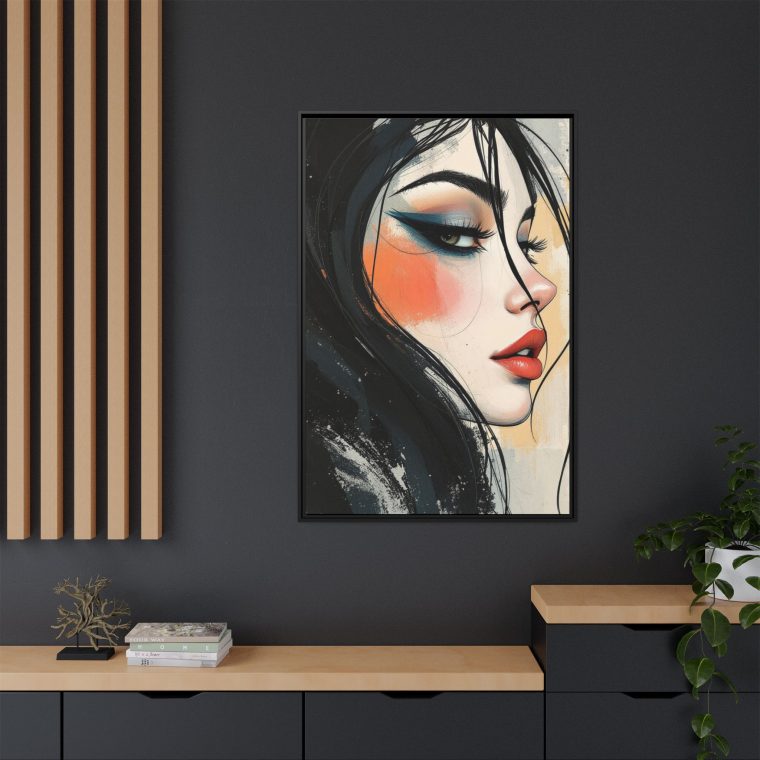 Bohemian Face Line Drawing - Natural Beige Wall Decor - Image 12