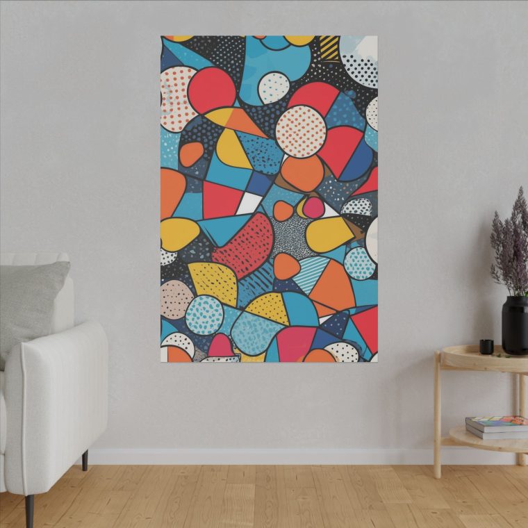 Bold Geometric Wall Art - Modern Pop Art Abstract Design - Image 3