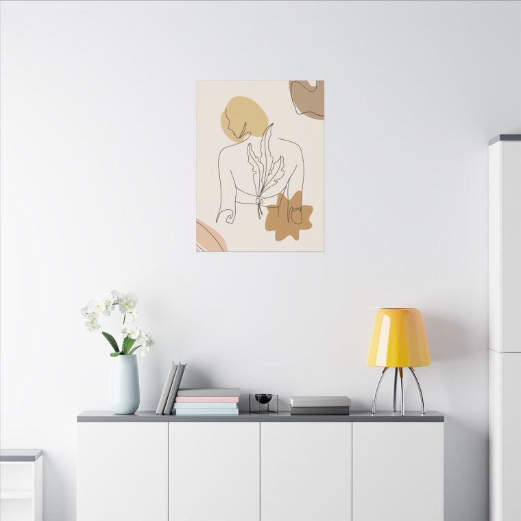 Minimalist Women Body Line Art Canvas Print - Image 20