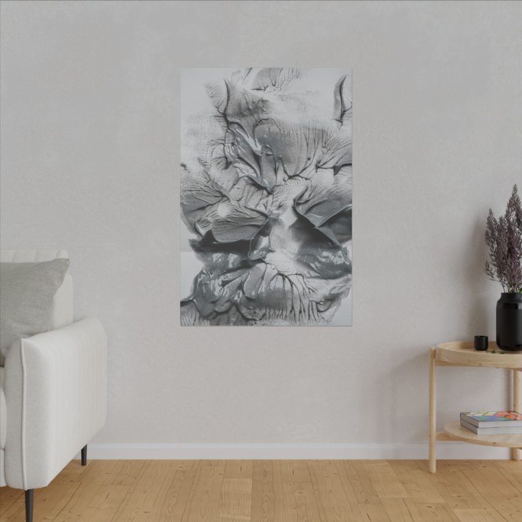 Elevated Elegance Top-View Grey Paint Wall Art - Image 7