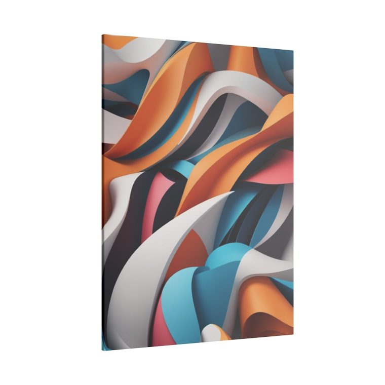 Flowing Harmony Abstract Color Wave 3D Wall Art - Image 6