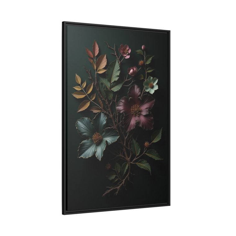 Dark Botanical Moody Wall Art Canvas Prints - Image 6