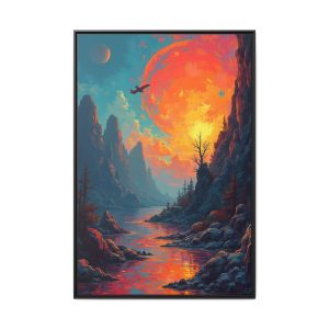 Mountain Horizon Abstract Canvas Print