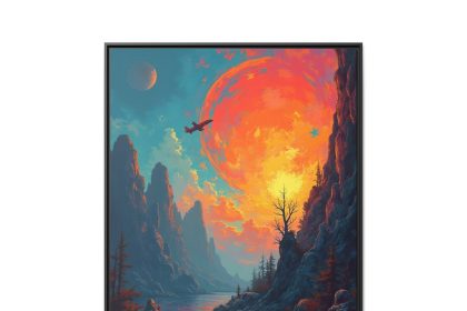 Mountain Horizon Abstract Canvas Print