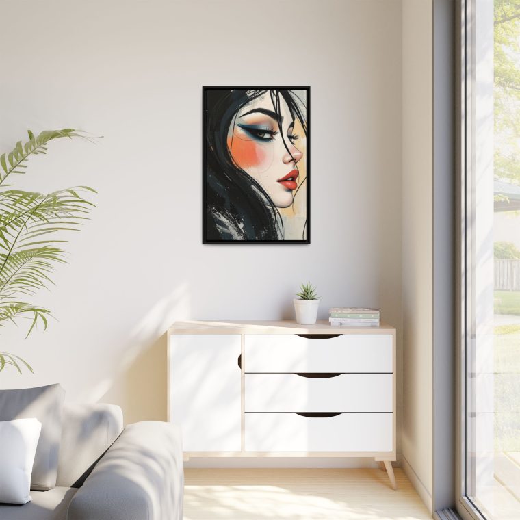 Bohemian Face Line Drawing - Natural Beige Wall Decor - Image 7