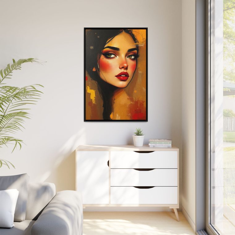 Bohemian Line Art Face - Minimalist Canvas Wall Decor - Image 11