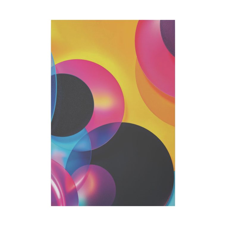 Radiant Geometry Abstract Shapes in Cyan, Pink, and Yellow - Image 5