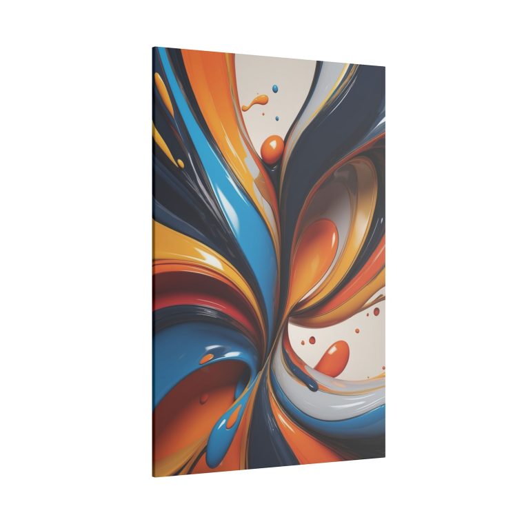 Vibrant Whirl Abstract Fluid Art Oil Painting Wall Décor - Image 10
