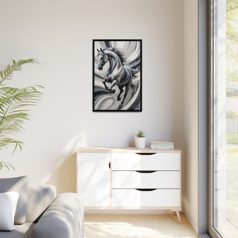 Line Abstract Art​ Horse Large Canvas Prints - Image 3