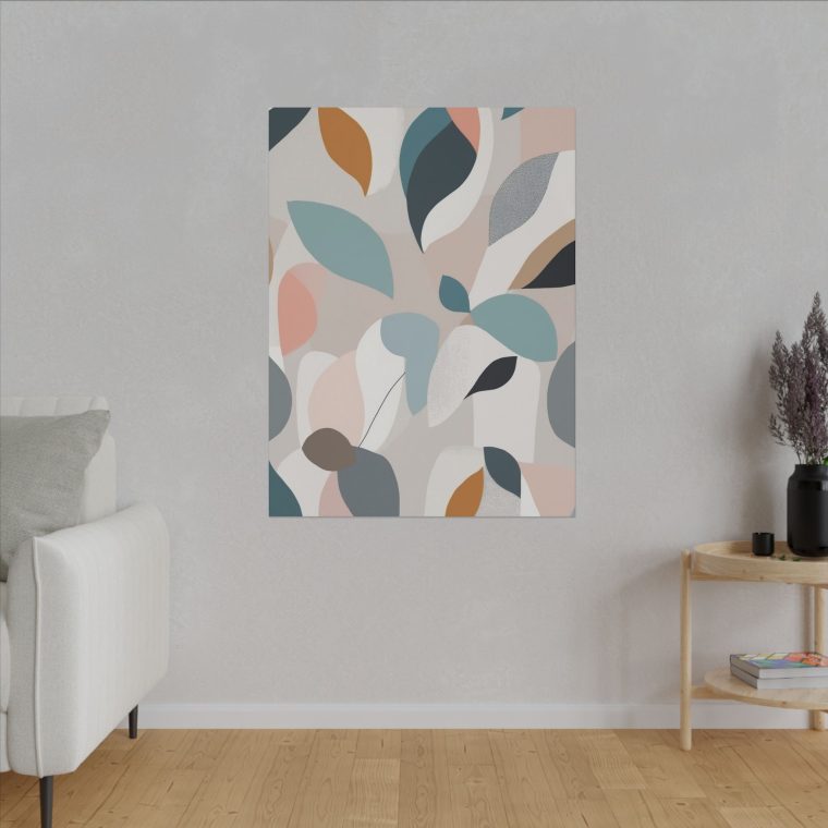 Botanical Bliss: Abstract Leaf Pattern Wall Art for Modern Interiors - Image 15