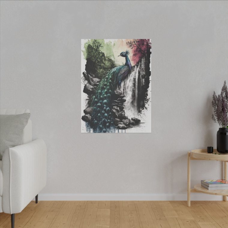 Watercolor Painting of a Beautiful Peacock Elegance in Art - Image 7