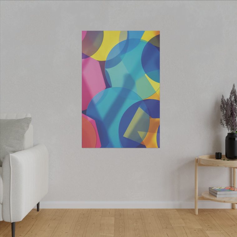 Vibrant Layers Transparent and Solid Shapes in Bold Hues - Image 7