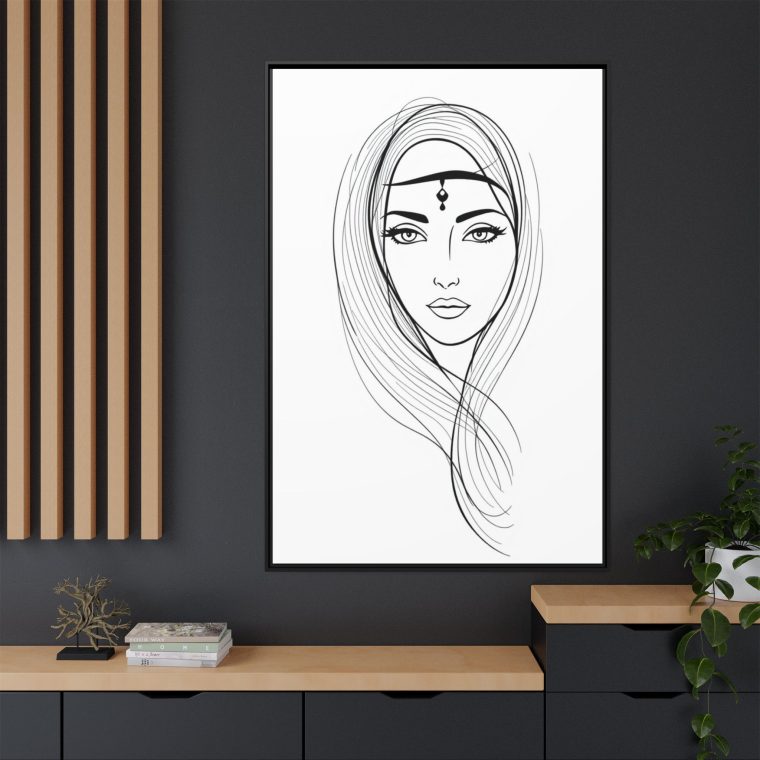 Framed Abstract Face Wall Art Contemporary and Chic Design - Image 36