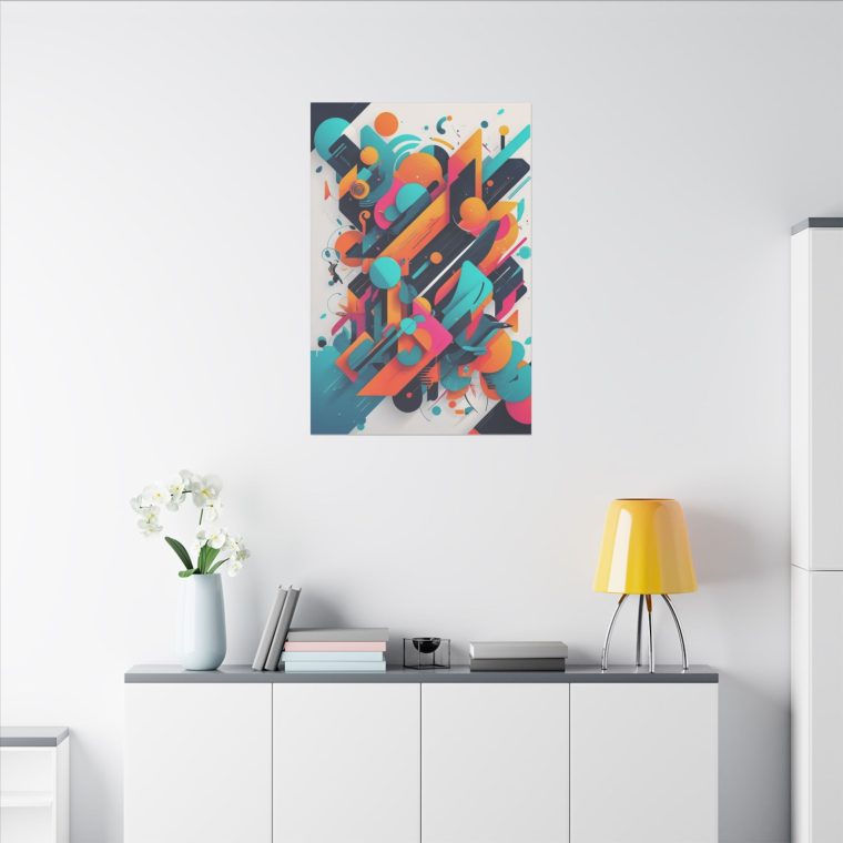 Modern Abstract Symphony of Shapes and Colors Wall Art - Image 12