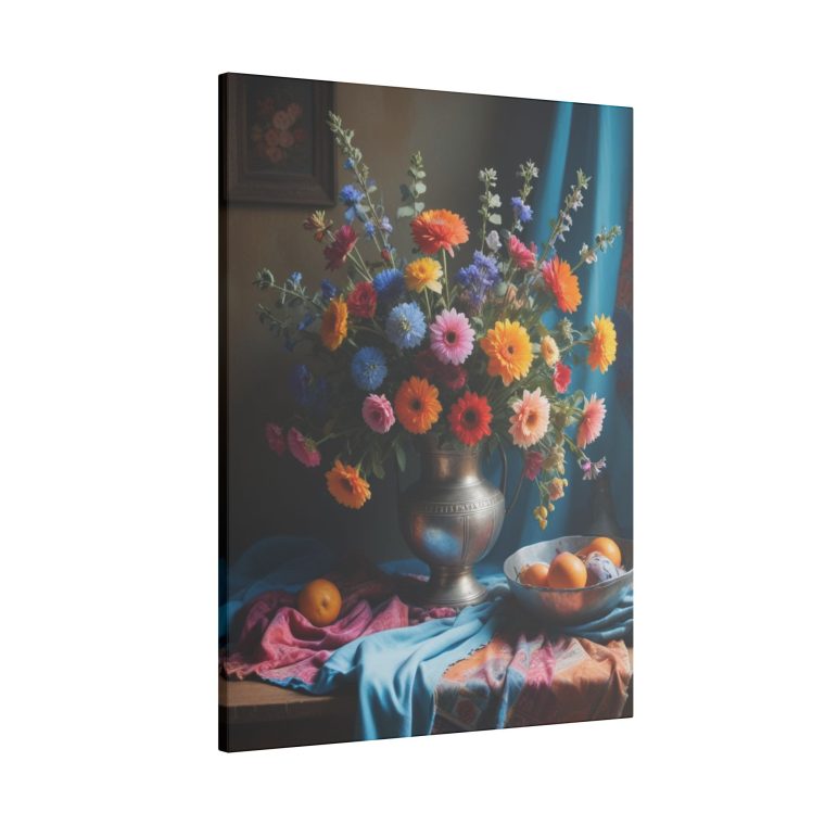 Flowers in Full Color: Boho Meets Vintage Blue Painting - Image 6
