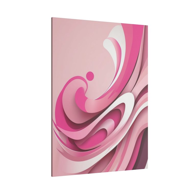 Graceful Pink Waves Abstract Layered Design in Soft Tones - Image 14