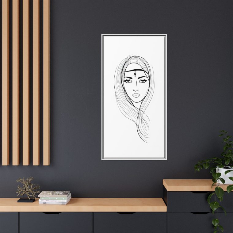 Framed Abstract Face Wall Art Contemporary and Chic Design - Image 28