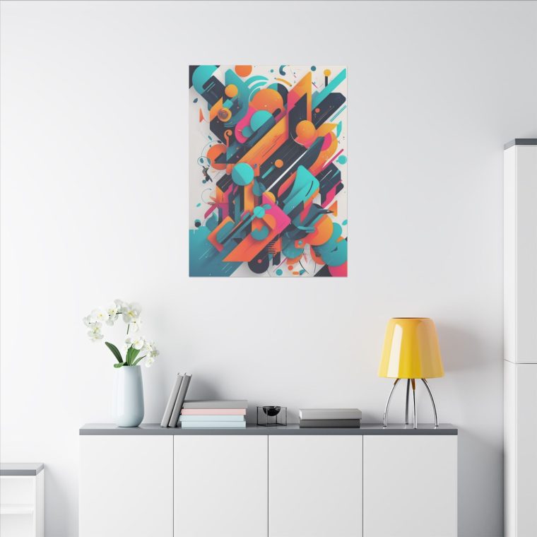 Modern Abstract Symphony of Shapes and Colors Wall Art - Image 16