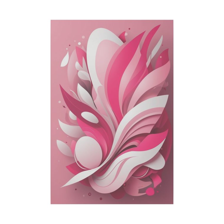 Blooming Abstraction Dynamic Pink Layers and Sculpted Forms - Image 2