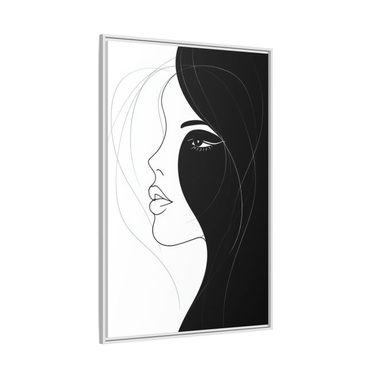 Contemporary Abstract Face Wall Art Unique Canvas Painting - Image 26