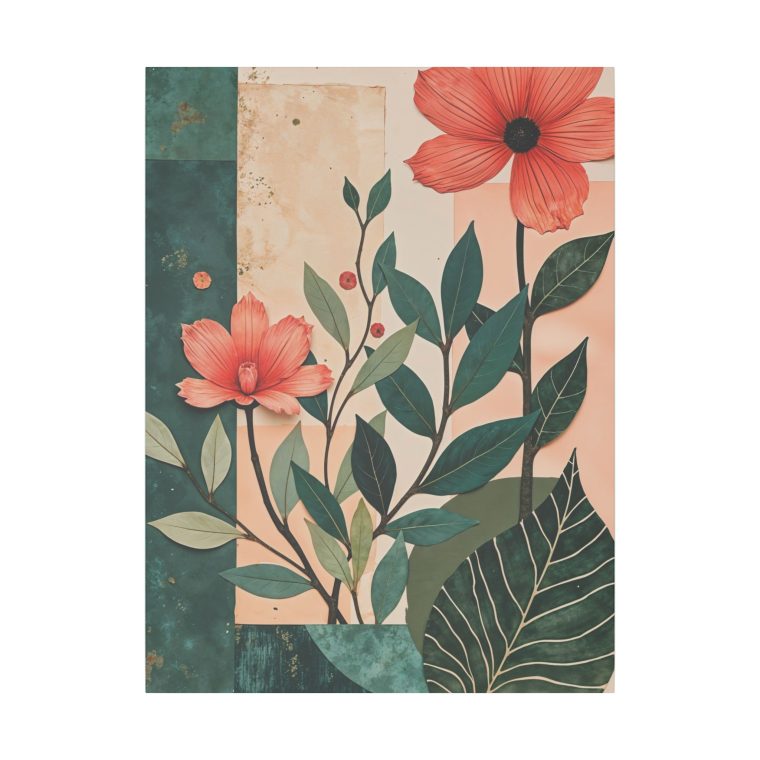 Flower Collage With Paper Cut Outs - Image 29