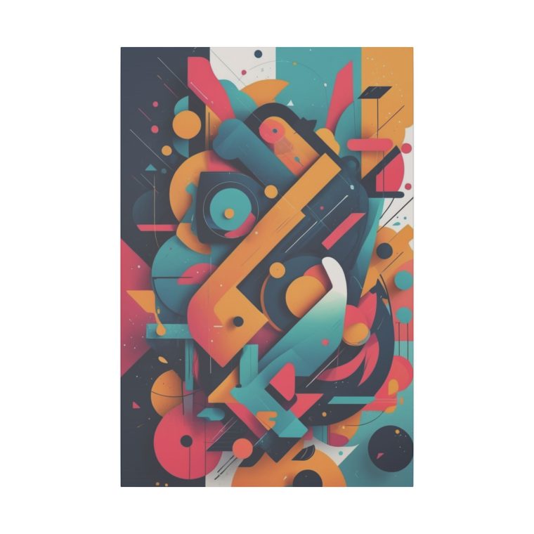 Geometric Kaleidoscope in Vibrant Harmony Wall Art - Image 9