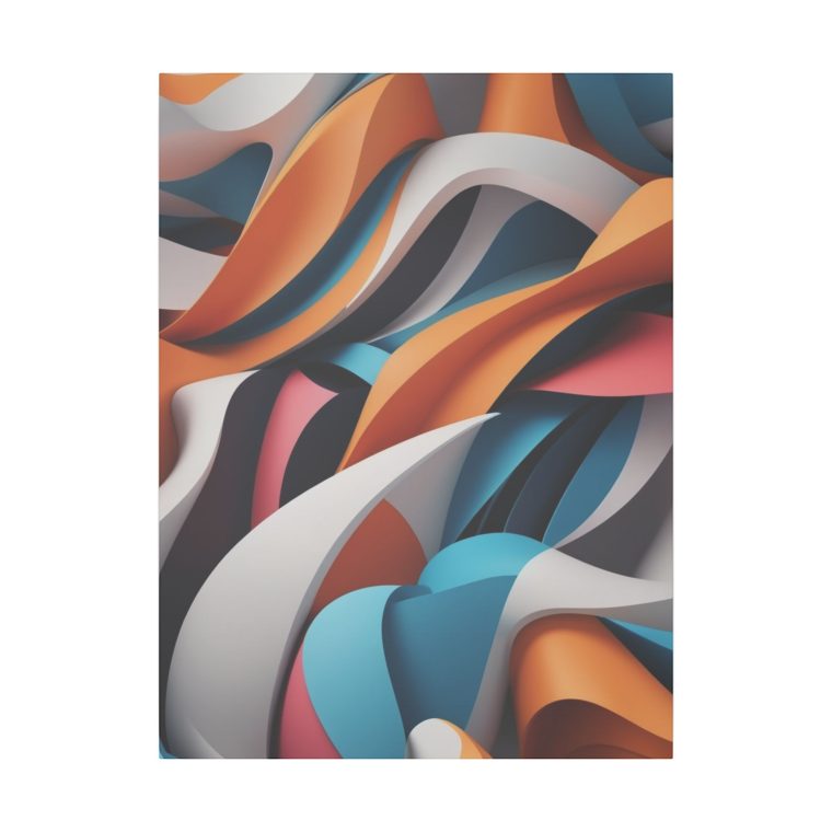Flowing Harmony Abstract Color Wave 3D Wall Art - Image 5