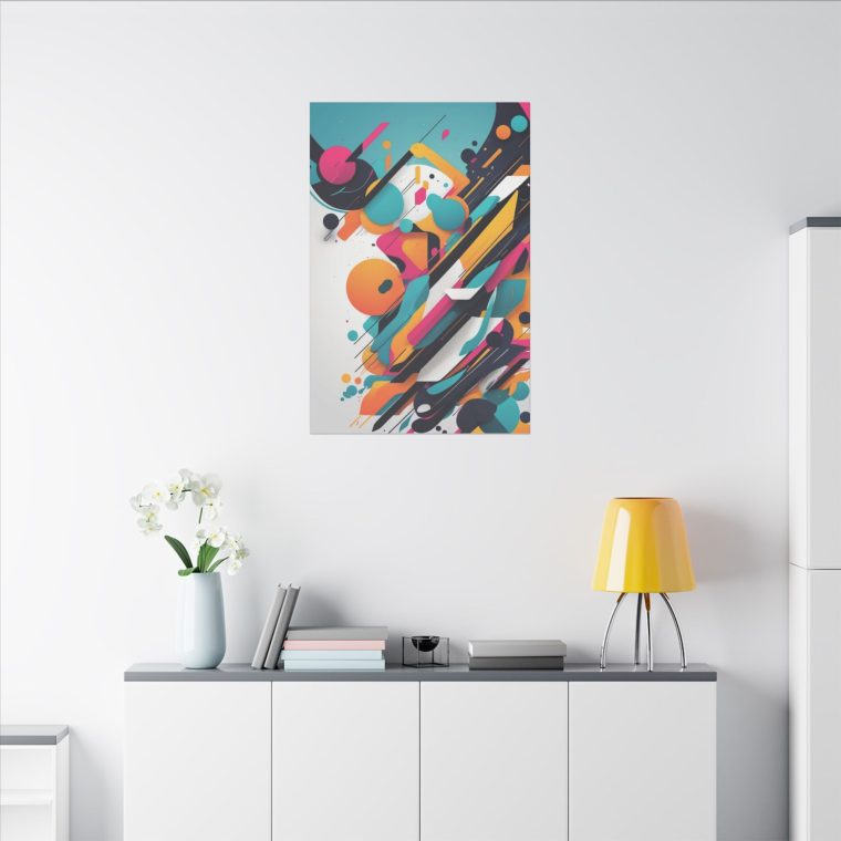 Dynamic Collision of Color and Geometry Wall Art - Image 12
