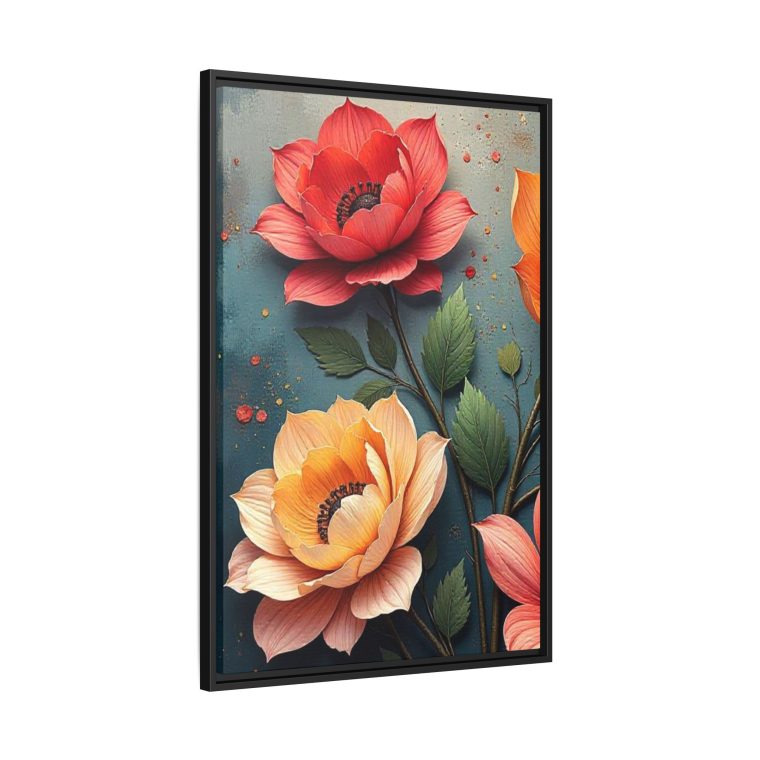 Large Purple Abstract Floral Canvas Wall Art - Image 6