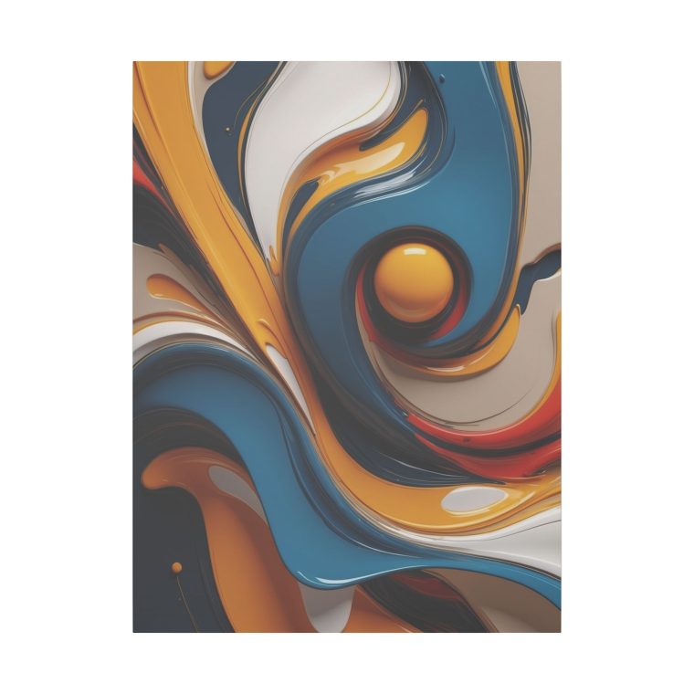 Flowing Harmony Modern Abstract Oil Art for Contemporary Interiors - Image 13