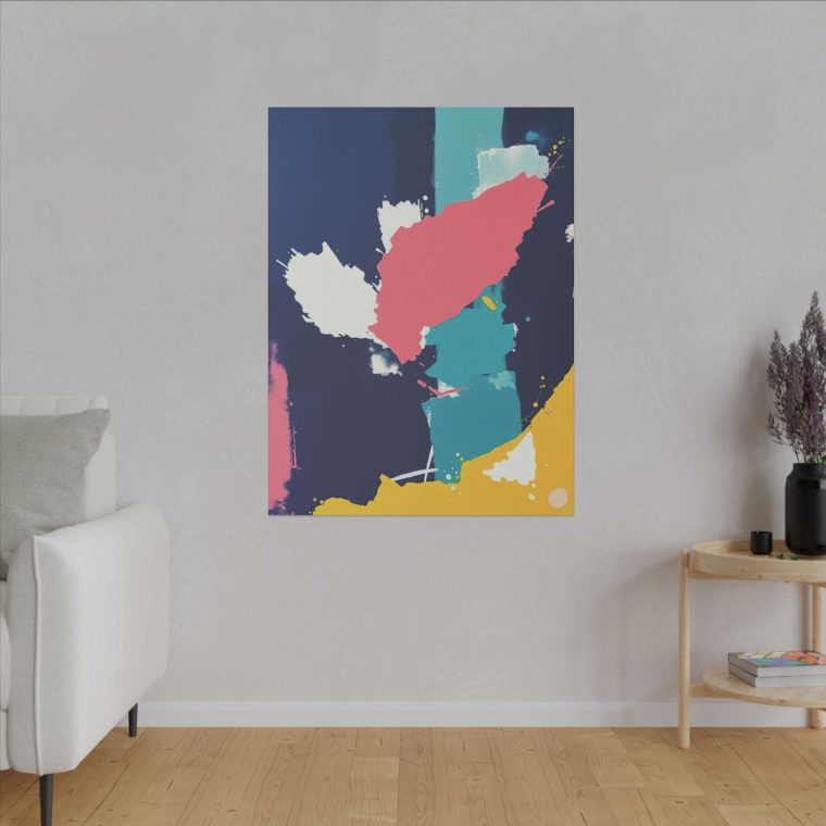 Bold Abstract Painting Vibrant Colors and Textured Brushstrokes in a Modern Style - Image 15