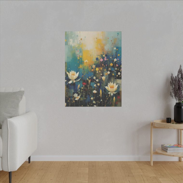 Vibrant Floral Abstract Blossoming Flowers on a Textured Canvas - Image 7