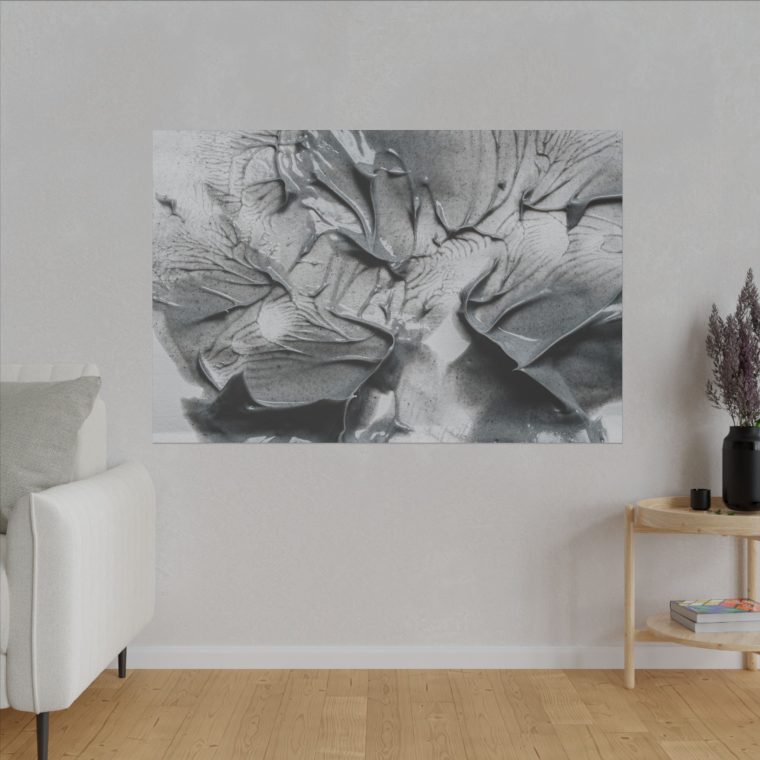 Elevated Elegance Top-View Grey Paint Wall Art - Image 19