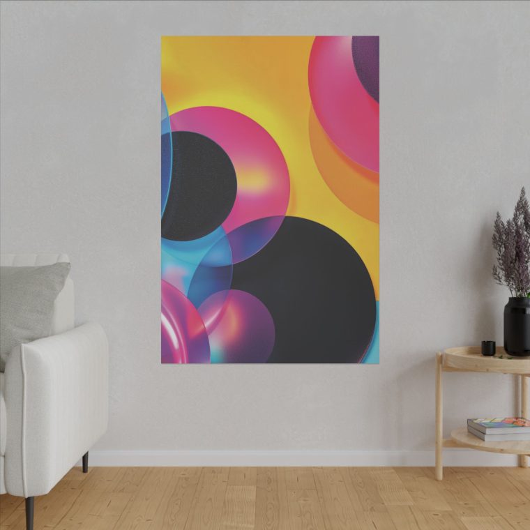 Radiant Geometry Abstract Shapes in Cyan, Pink, and Yellow - Image 19