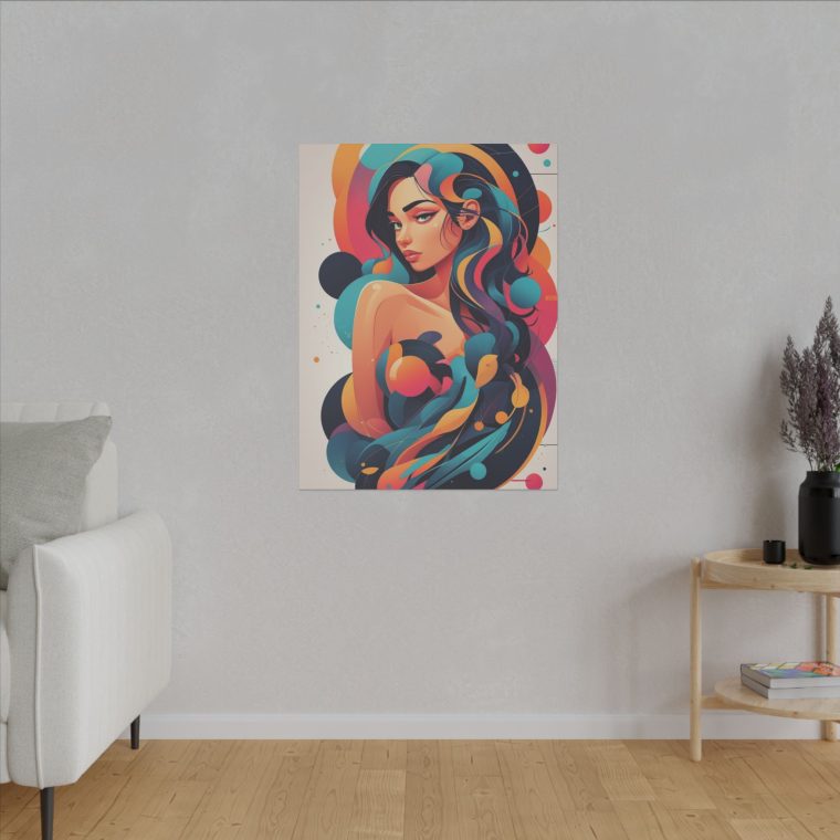 Modern Vibrance Abstract Portrait Wall Art Masterpiece - Image 7