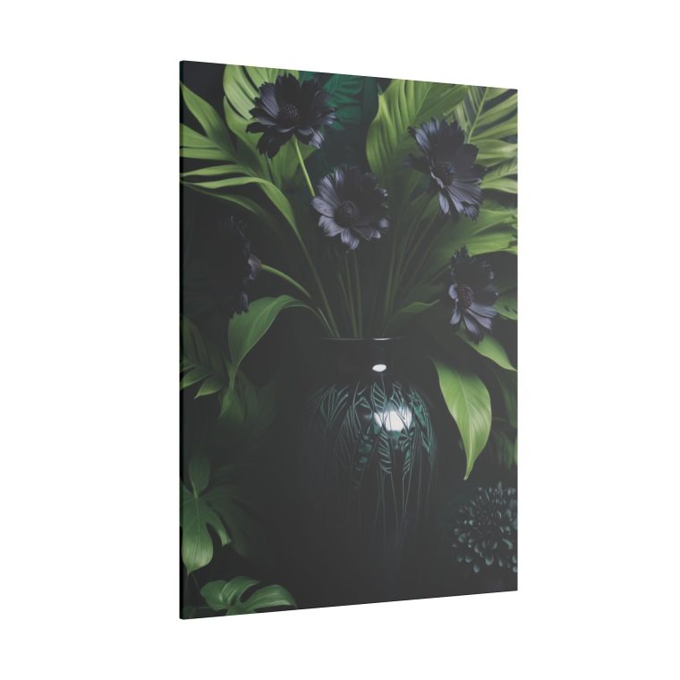 Modern Elegance Black Vase and Flowers in Natural Light - Image 14