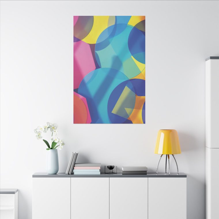 Vibrant Layers Transparent and Solid Shapes in Bold Hues - Image 12