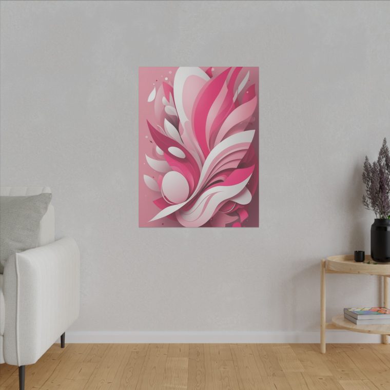 Blooming Abstraction Dynamic Pink Layers and Sculpted Forms - Image 7