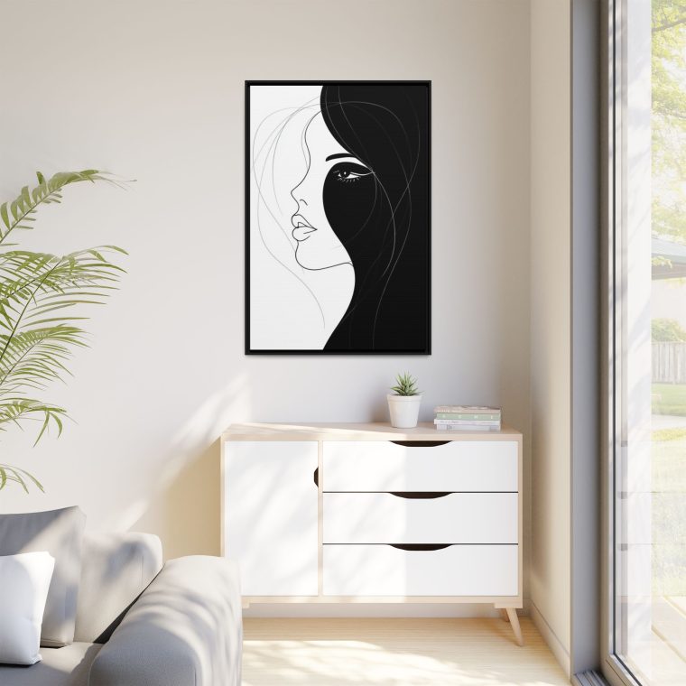 Contemporary Abstract Face Wall Art Unique Canvas Painting - Image 11