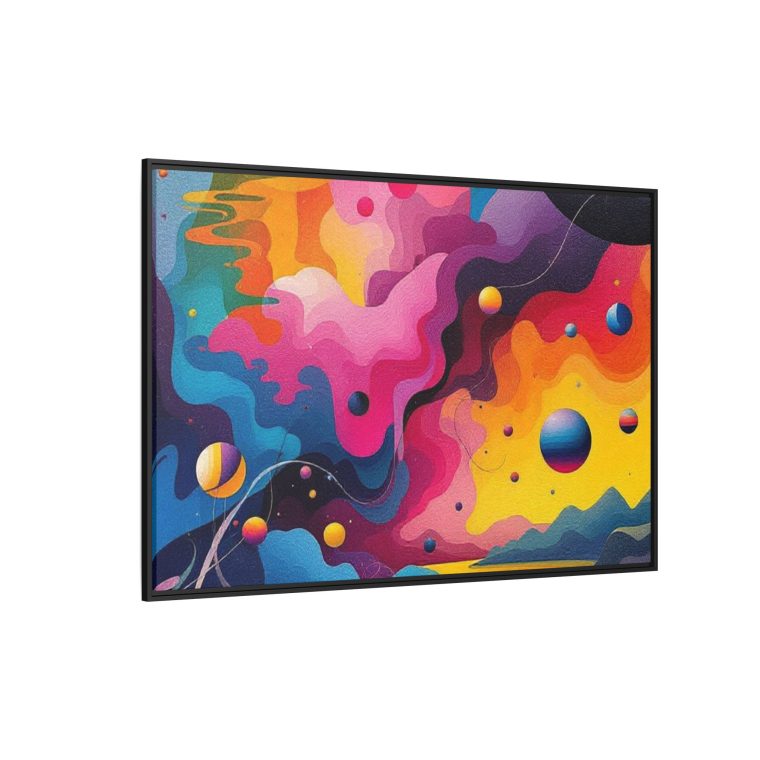 Modern Abstract Paint Swirls Large Canvas Wall Art - Image 2