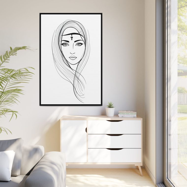 Framed Abstract Face Wall Art Contemporary and Chic Design - Image 35