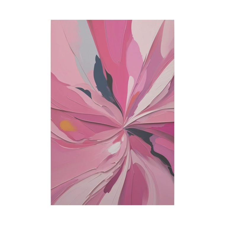 Elegant Flow Modern Abstract Oil Painting in Soft Pink Tones - Image 9