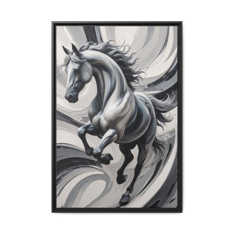 Line Abstract Art Horse Large Canvas Prints