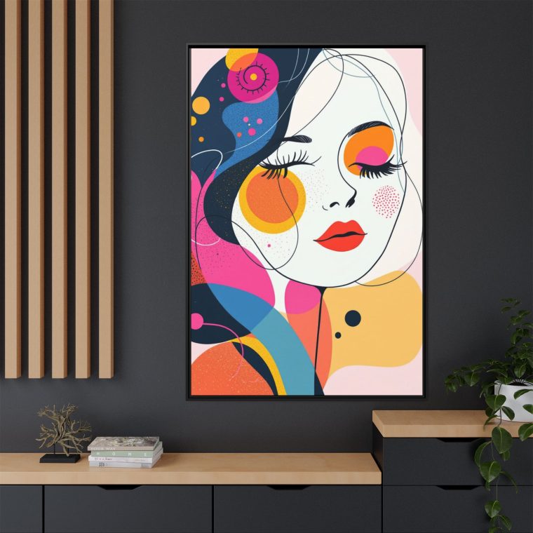 Large Abstract Face Art Wall Print Perfect for Bedrooms or Offices - Image 4