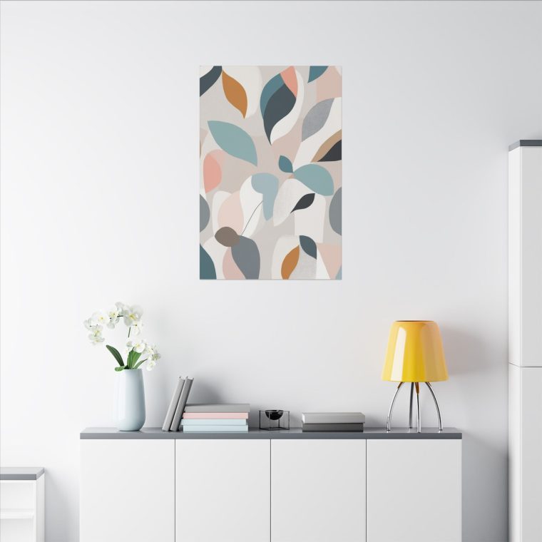 Botanical Bliss: Abstract Leaf Pattern Wall Art for Modern Interiors - Image 12