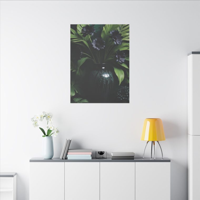 Modern Elegance Black Vase and Flowers in Natural Light - Image 16