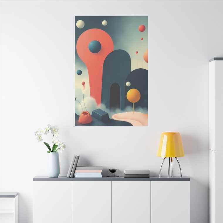 Surreal Dreamlike Art Abstract Shapes and Bold Colors in a Soft Atmosphere - Image 8